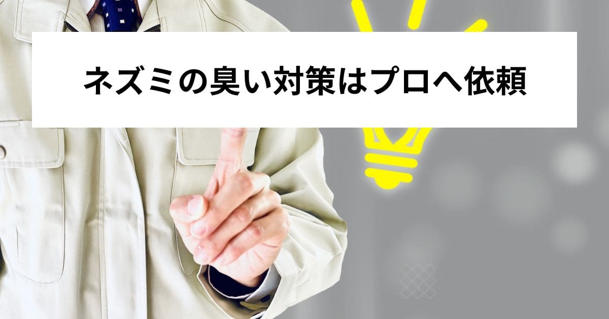 ネズミの臭い対策はプロへ依頼