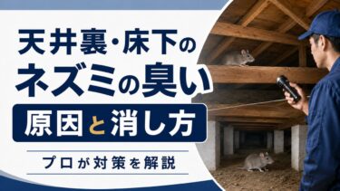 天井裏・床下のネズミの臭いの原因と消し方・対策をプロが解説