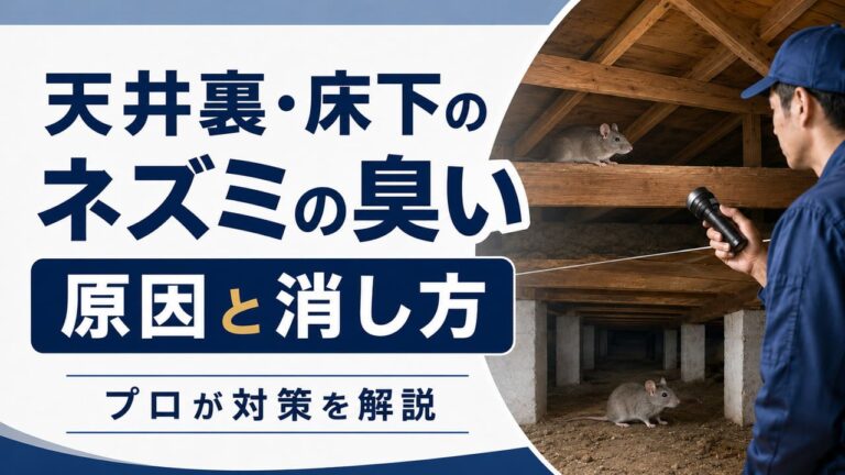 天井裏・床下のネズミの臭いの原因と消し方・対策をプロが解説
