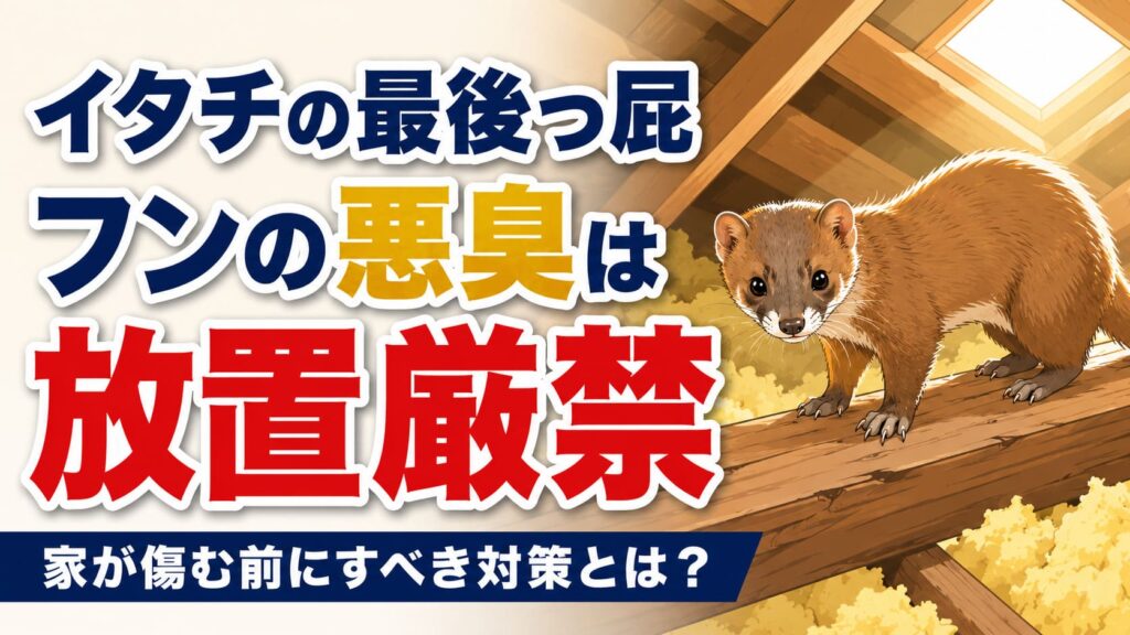 イタチのフン被害は放置厳禁｜悪臭・最後っ屁の正体と家を守る対処法