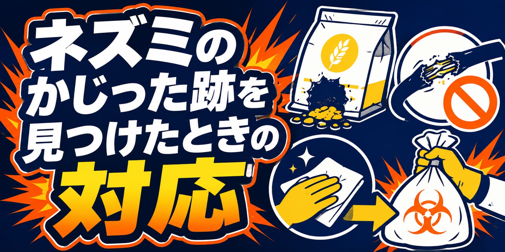 ネズミのかじった跡を見つけたときの対応