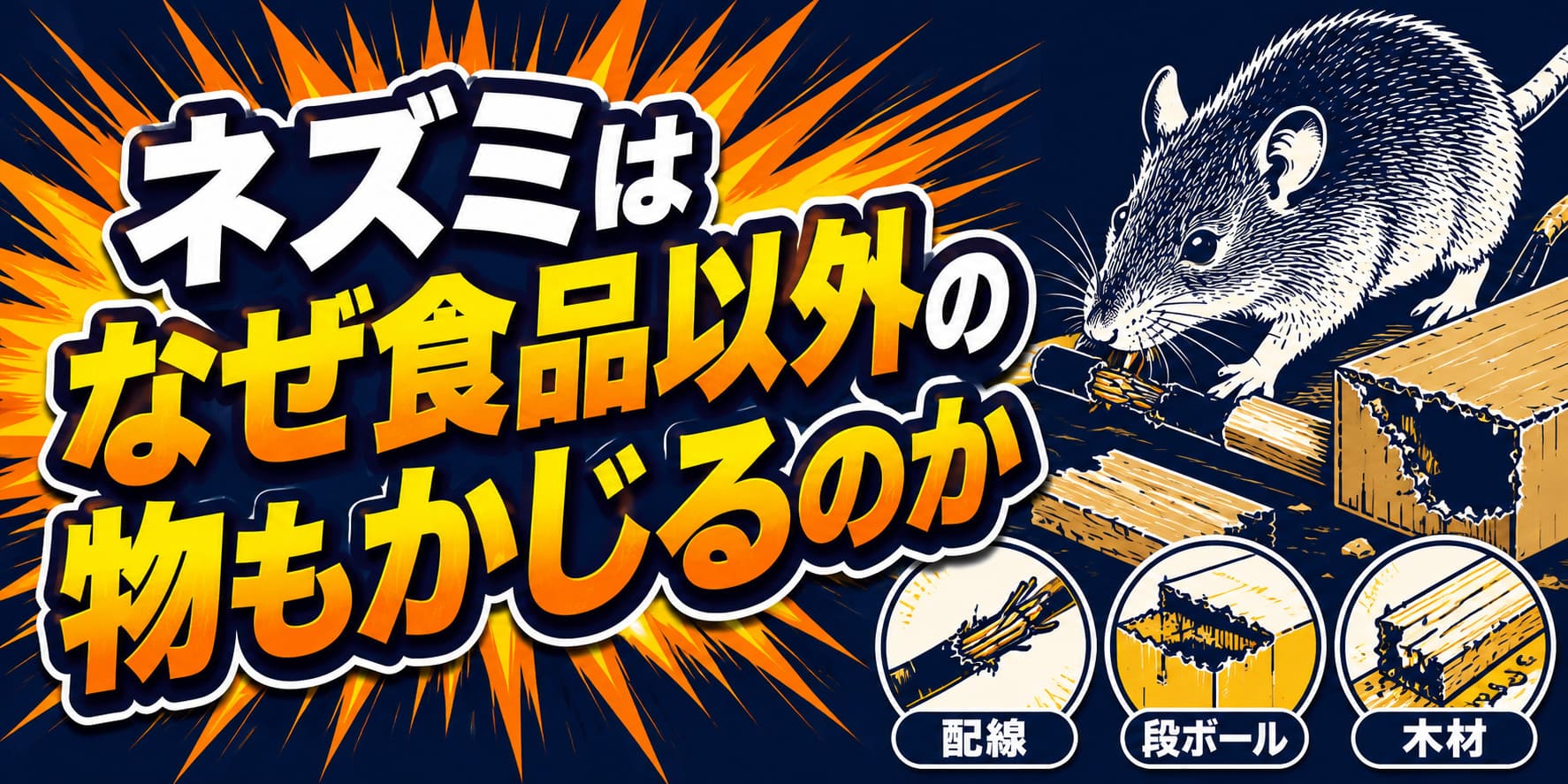 ネズミはなぜ食品以外の物もかじるのか