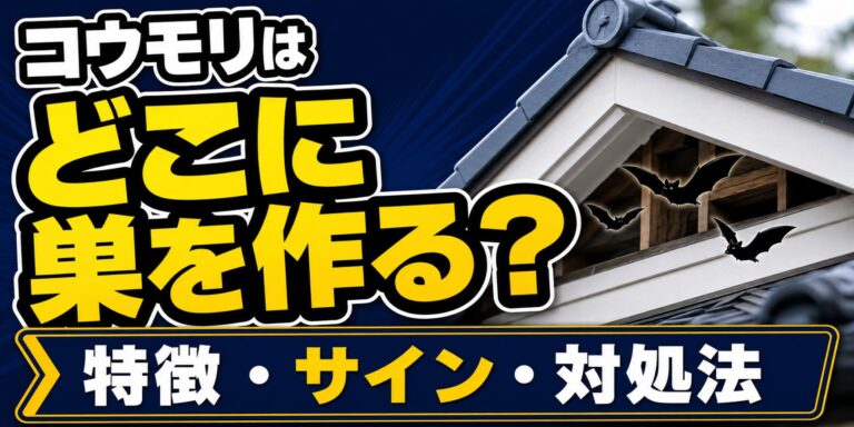 コウモリはどこに巣を作る？特徴や家にいるサイン、見つけた時の対処法を解説