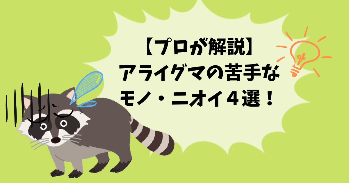 プロが解説 アライグマの苦手なモノ ニオイ４選 害獣駆除plus プロが解説するお役立ち情報サイト