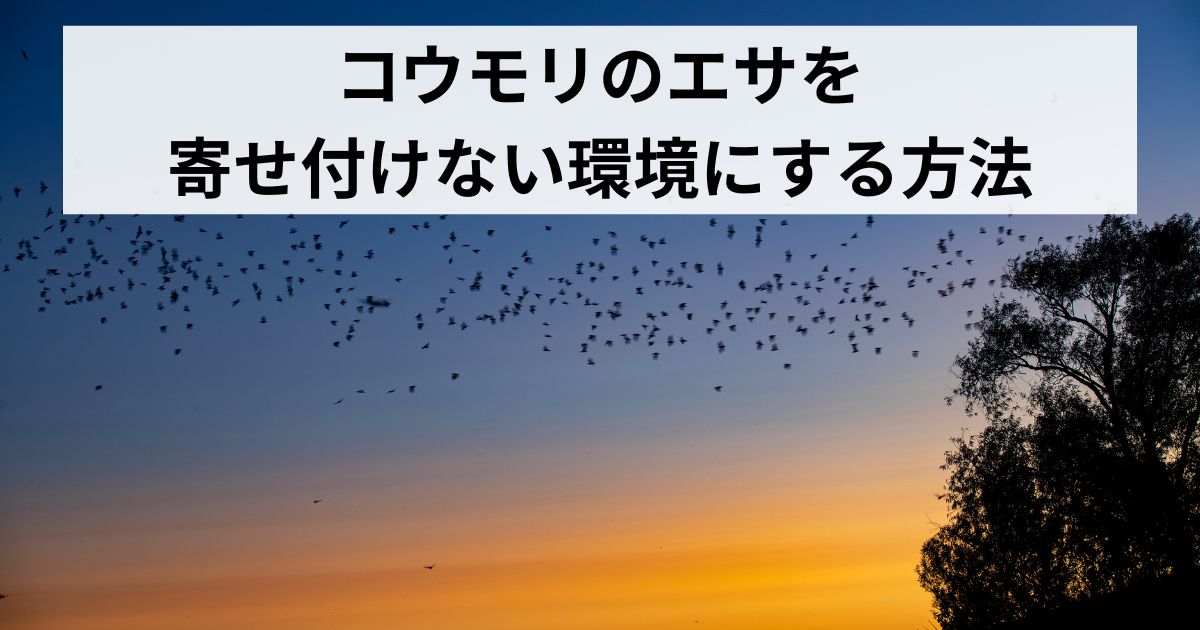 コウモリのエサを寄せ付けない環境にする方法