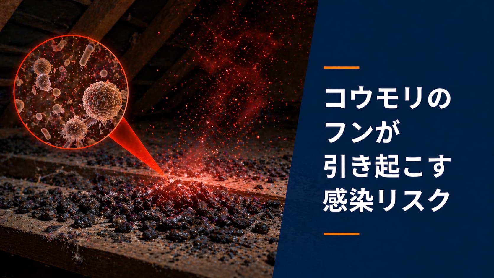 コウモリのフンが引き起こす感染リスク