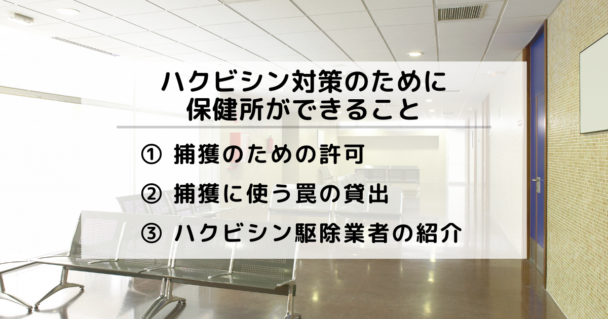 ハクビシン対策のために保健所ができること