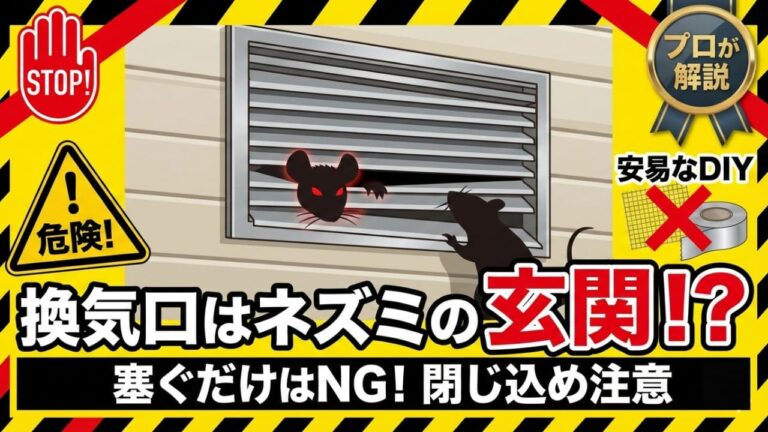 ネズミは換気口を侵入経路にしやすい！塞ぎ方や巣の片付け方を解説