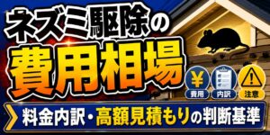 ネズミ駆除の費用相場｜料金内訳と高額見積もりの判断基準を解説
