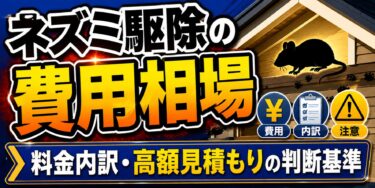 ネズミ駆除の費用相場｜料金内訳と高額見積もりの判断基準を解説