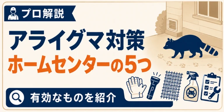 アライグマ対策に有効なホームセンターにある5つのものをプロが紹介