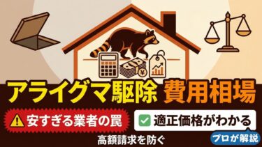 アライグマ駆除の費用相場｜「安すぎる業者」の罠と適正価格をプロが解説