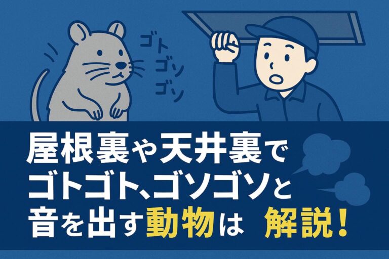 屋根裏や天井裏でゴトゴト、ゴソゴソと音を出す動物は？正体を解説！