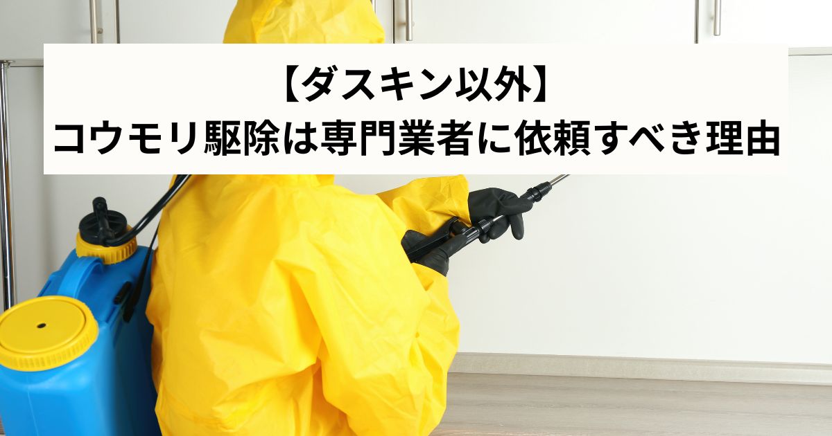 【ダスキン以外】コウモリ駆除は専門業者に依頼すべき理由