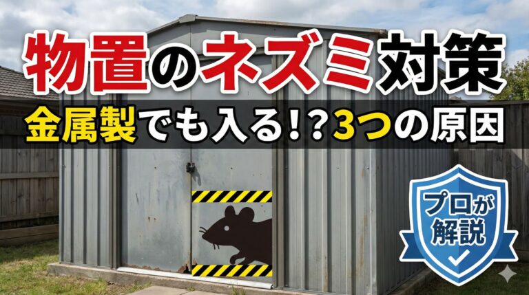 物置のネズミ対策｜住み着く3つの原因と再発させない方法をプロが解説！