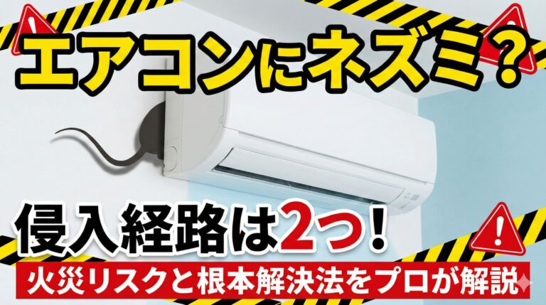 エアコンにネズミ？侵入経路は2つ！根本解決する方法をプロが解説