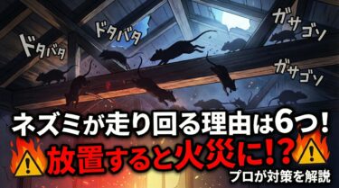 ネズミが走り回る理由は6つ！放置すると火災に？対策をプロが解説