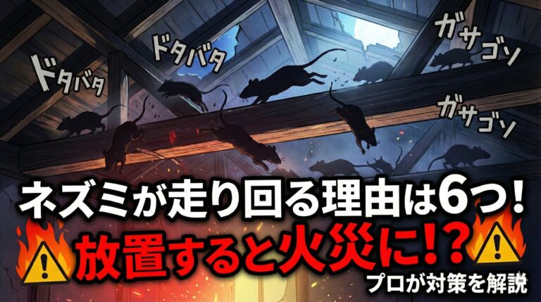 ネズミが走り回る理由は6つ！放置すると火災に？対策をプロが解説