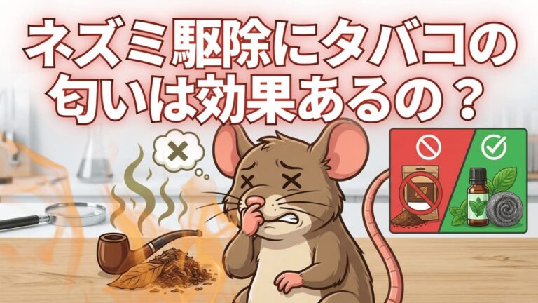 ネズミ駆除にタバコの匂いは効果あり？危険性と代替案をプロが解説！