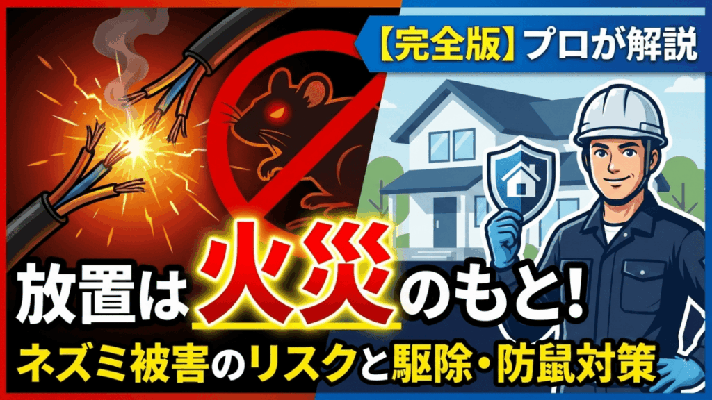 【完全版】ネズミ被害の放置は火災のもと！リスクと駆除・防鼠対策をプロが解説