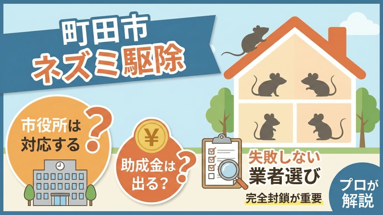 町田市のネズミ駆除｜市役所は対応する？助成金や失敗しない業者選びを